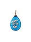 Серебряная подвеска в форме яйца с эмалью и бриллиантами
