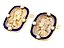 RUSSIAN GILT SILVER ENAMEL NICHOLAS II CUFFLINKS