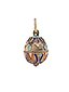 RUSSIAN 84 GILT SILVER ENAMEL EASTER EGG PENDANT