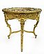 Золоченый столик с фарфоровыми плакетками из Австрии, конец 19 века