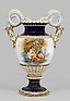 Монументальная ваза Мейсен с изображением Буше и цветочной живописью