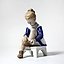 Porcelain figurine (statuette) Marianna. A girl is tying shoelaces Bing Grondahl.
