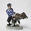 The boy with the calf. Denmark, Copenhagen, Royal Copenhagen.