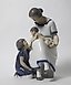 "Mother with two children. Denmark, Copenhagen, Bing & Grondahl."