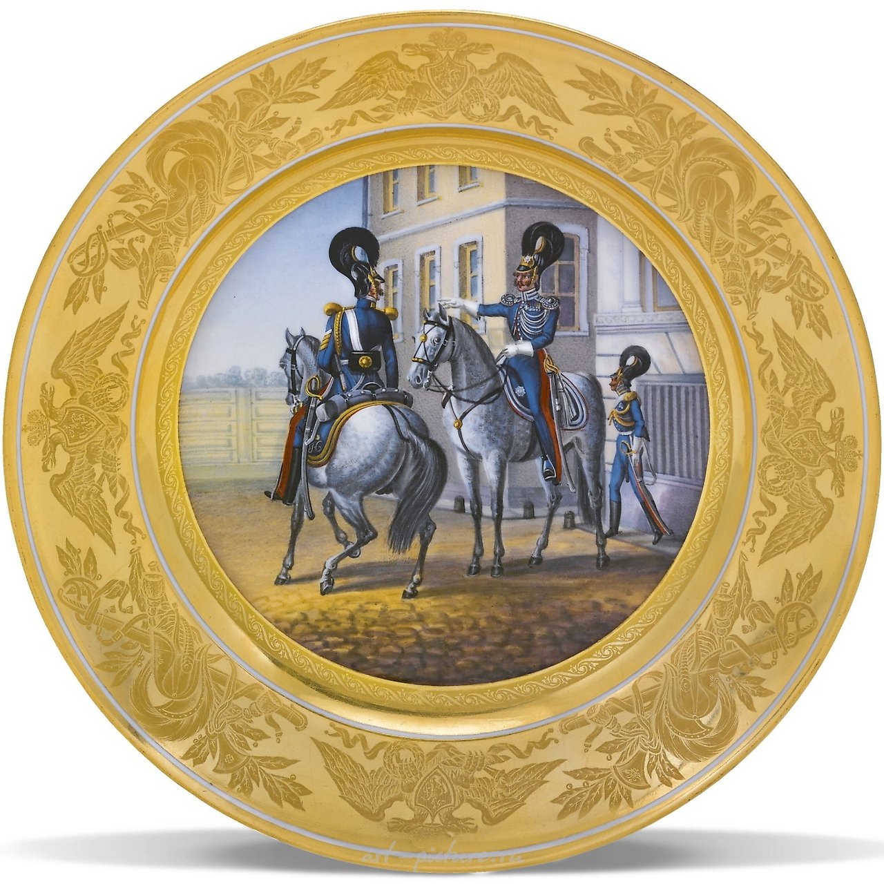 "Nineteenth-century Russian porcelain is, first and foremost, a military theme."