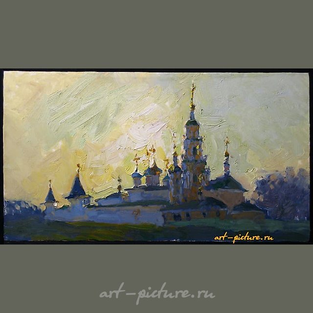 Новоспасский монастырь. Москва. Холст, масло.