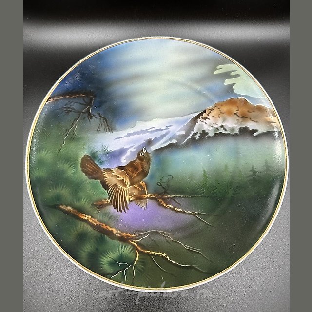 Decorative plate - "Capercaillie" by M.S. Kuznetsov, 1890s.