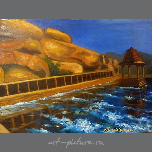 Вечер в Хампи Масло, холст 