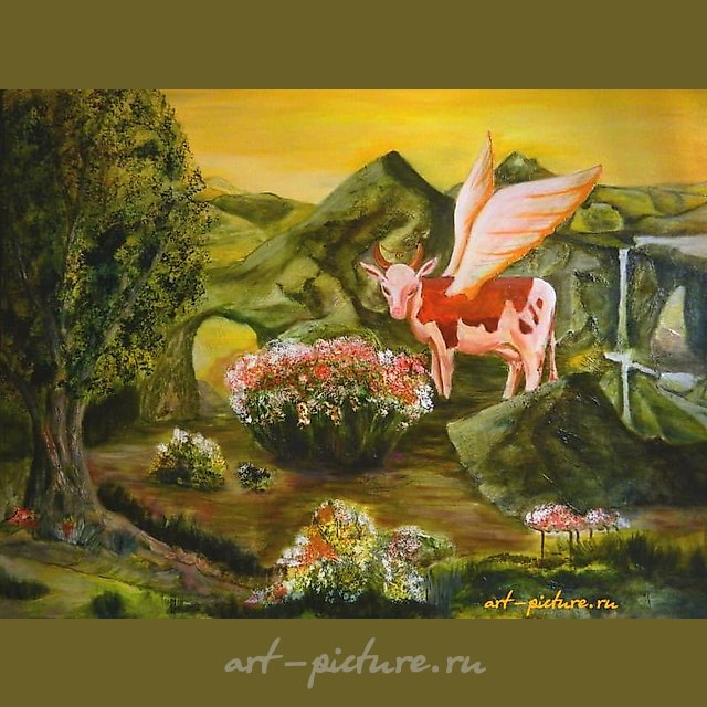 戈尔日-迪韦尔登的清凉 丙烯，油画，画布