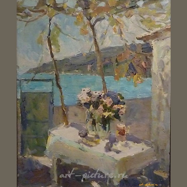 Весенние цветы. холст. масло. 55 х 45