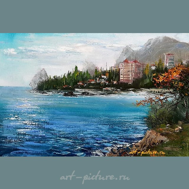 Вид  на Симеиз масло,холст