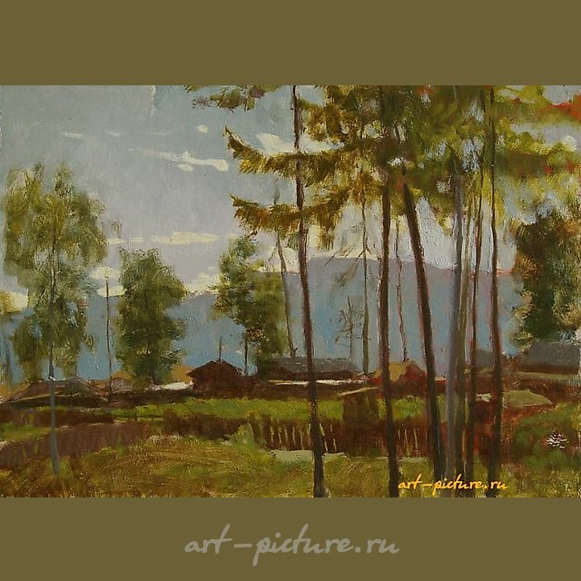 Жаркий вечер оргалит, масло