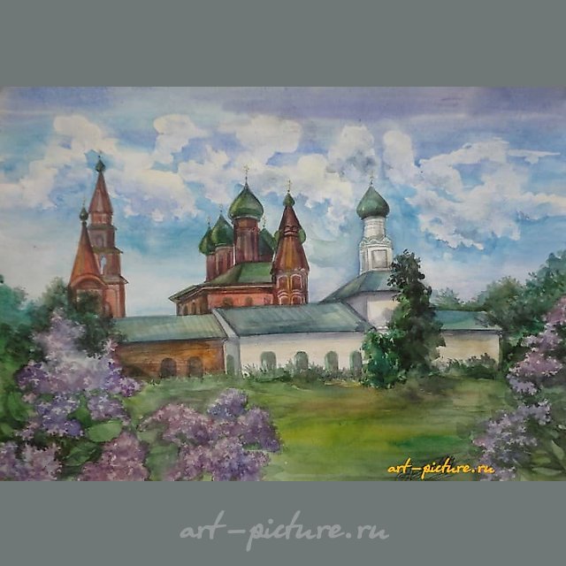 Церковь Николы Мокрого. г.Ярославль. акварель, бумага 
