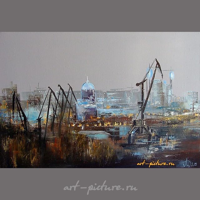 Самара.Вечер масло,холст