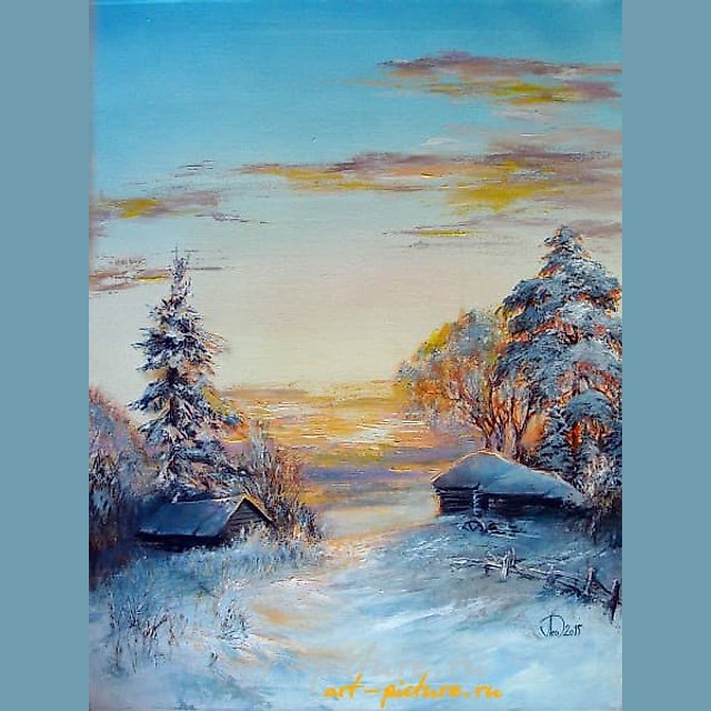 Утреннее солнце масло,холст