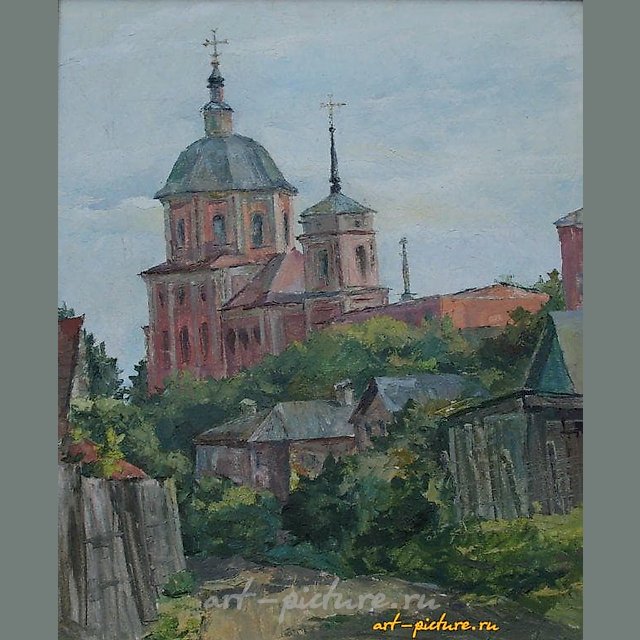 Церковь св. Георгия Победоносца. Холст на картоне, масло. 50 х 60 см.