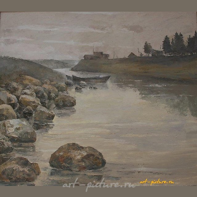 У реки. Холст, масло. 42 х 68 см.