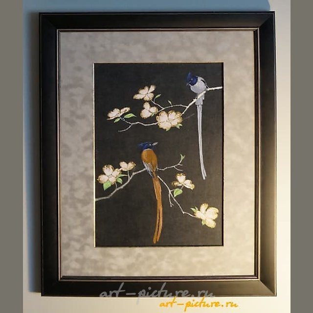 Series: Paradise Birds. Orgalite, acrylic, gold leaf.