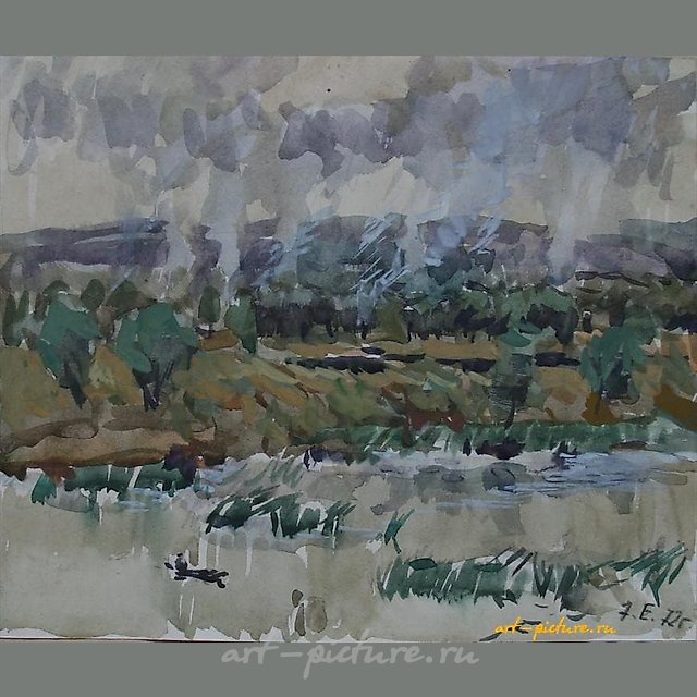 早晨。水彩。20 x 23 厘米