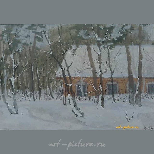 Дом в лесу. Акварель. 17 х 25 см.