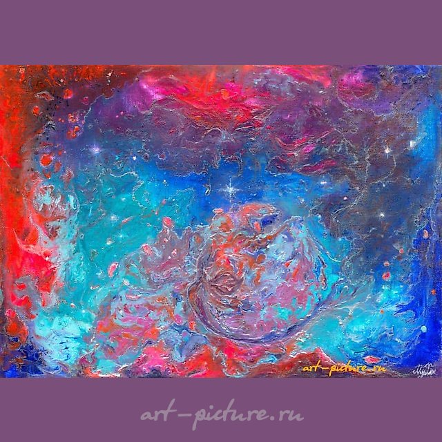 星尘丙烯，纸板上的画布