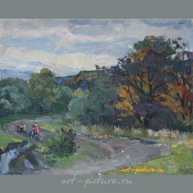 Краски осени. Картон, масло. 40 х 50 см