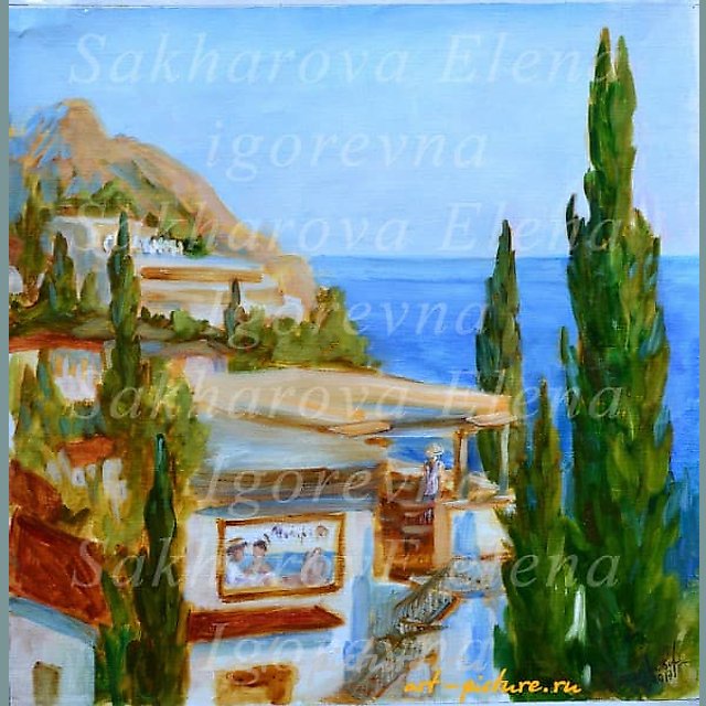 Кафе в Гурзуфе холст, масло 