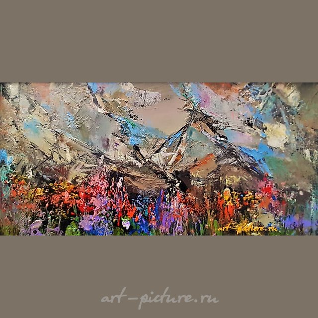 Горная щель масло,холст