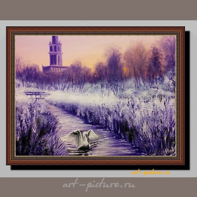 "Park oil, canvas on cardboard, palette knife"