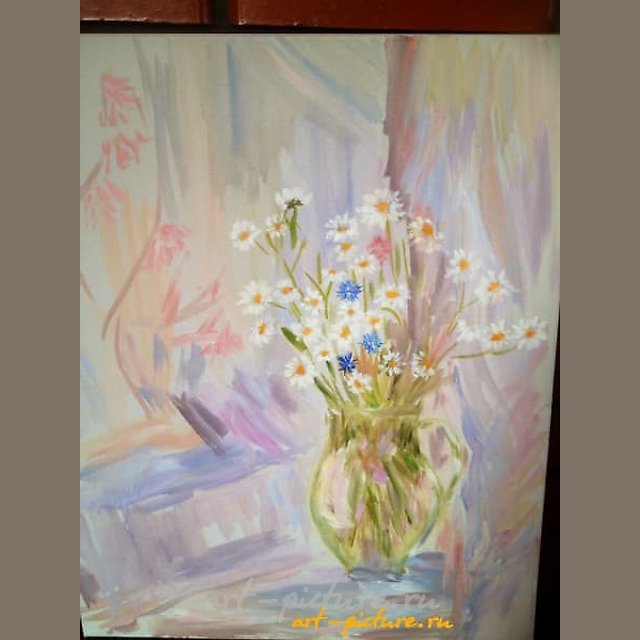 Latest flowers of autumn canvas, oil
