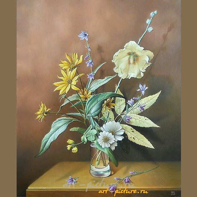 "Children's bouquet canvas, oil"