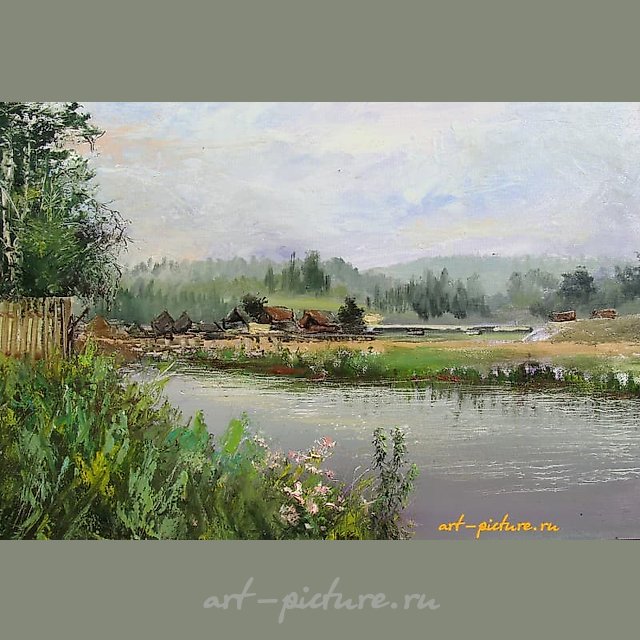 Река Дарья масло,холст