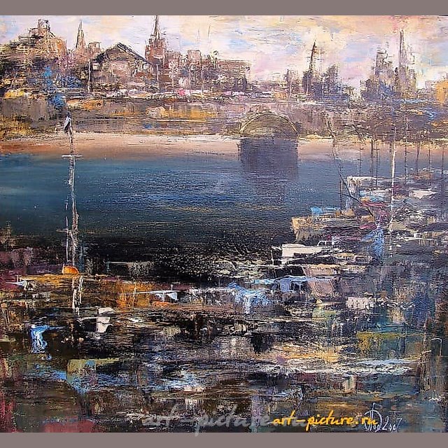Города.Порты.Аэропорты масло,холст