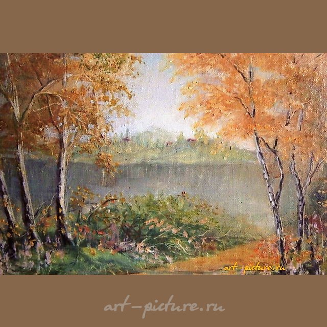 Тихая река масло холст 