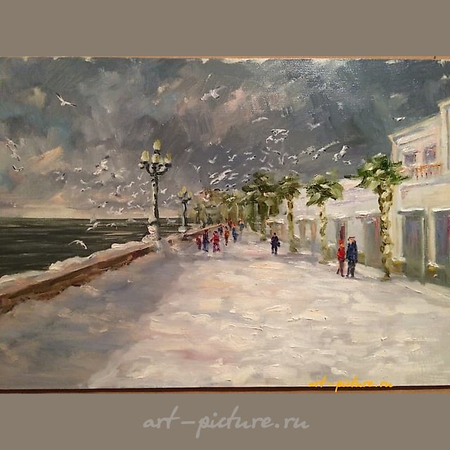 "Ялта. Зима" Масло, холст 