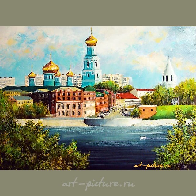 Вид на Кремль масло,холст