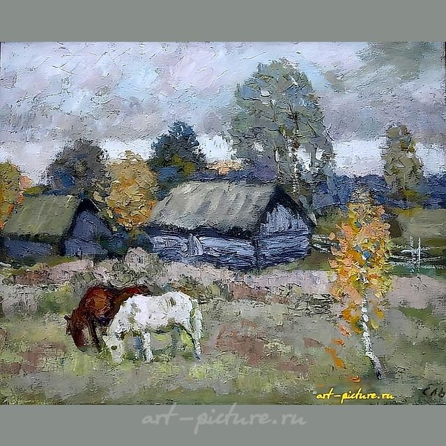 Сарайчики. Холст, масло. 45 х 55 см