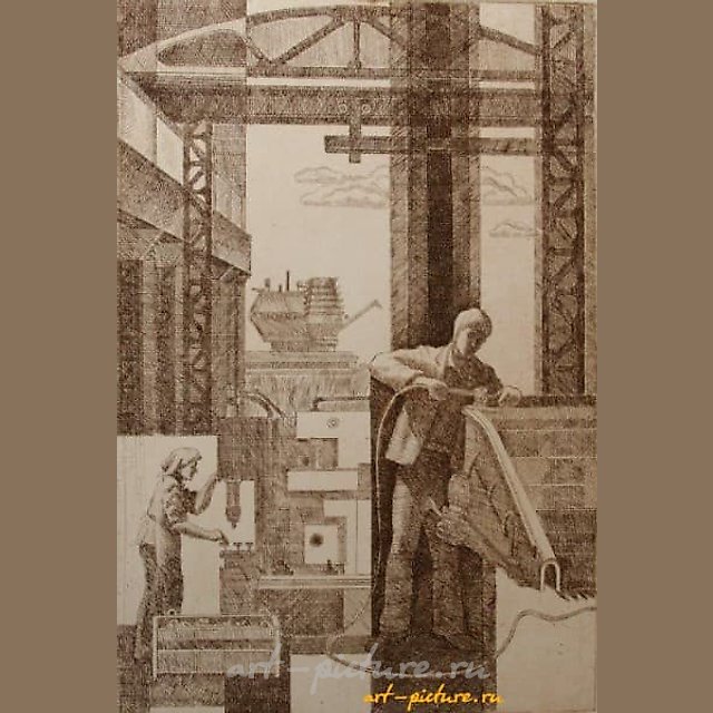 В сборочном цехе. Завод сельхозмашин (из серии)