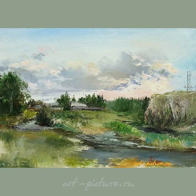 Речка Дарья масло,холст