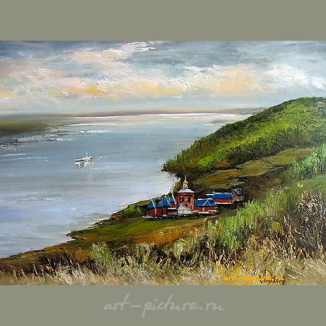 Волга у Кашпира масло,холст