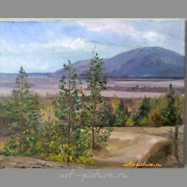 "Царевщина "-Волжский пейзаж холст ,масло