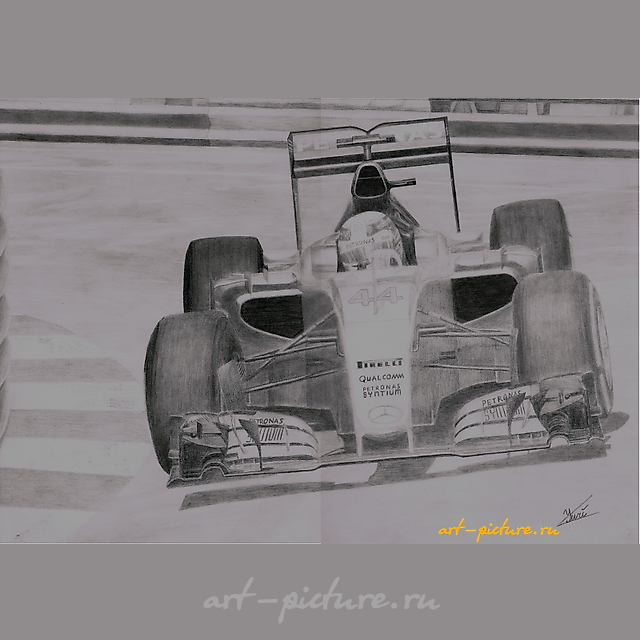 Lewis Hamilton графика, бумага