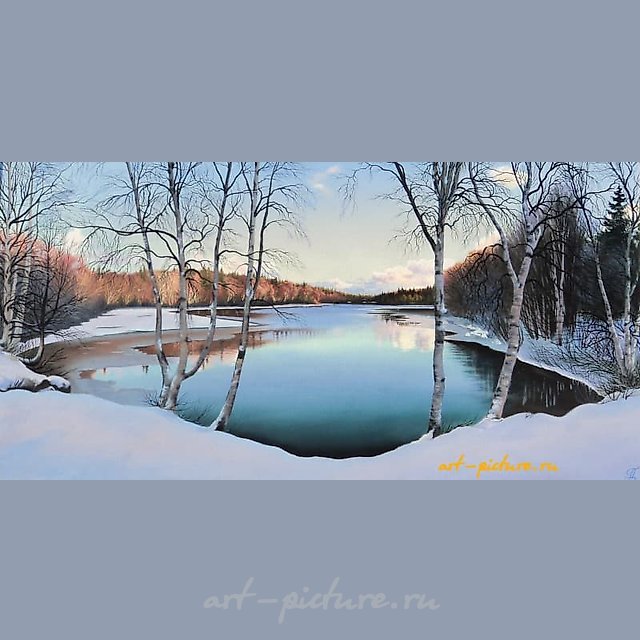 "Beginning of March, oil on canvas."