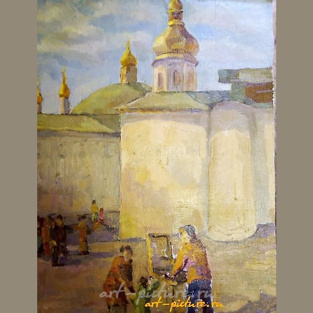 У церкви Холст, масло 