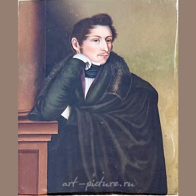 Фарфоровый пласт. Портрет Жорж Шарль Дантес. 1835 год