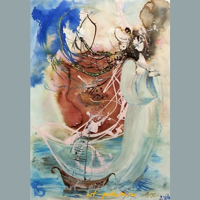 ULISSE бумага, акрил (paper, acrylic paints) 