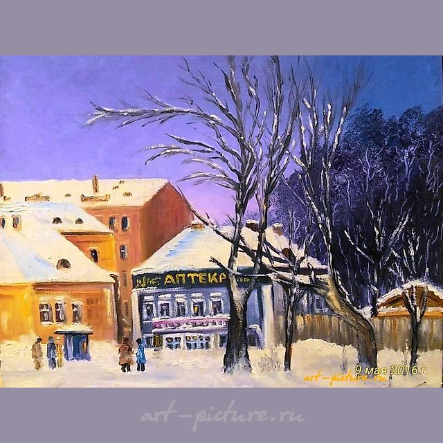 Переулки масло, холст на картоне 