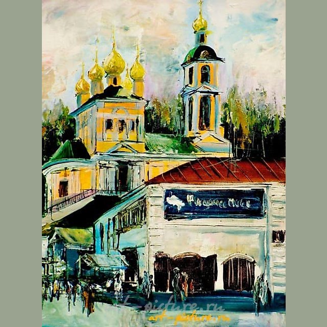 Плёс.Воскресенская площадь акрил,холст