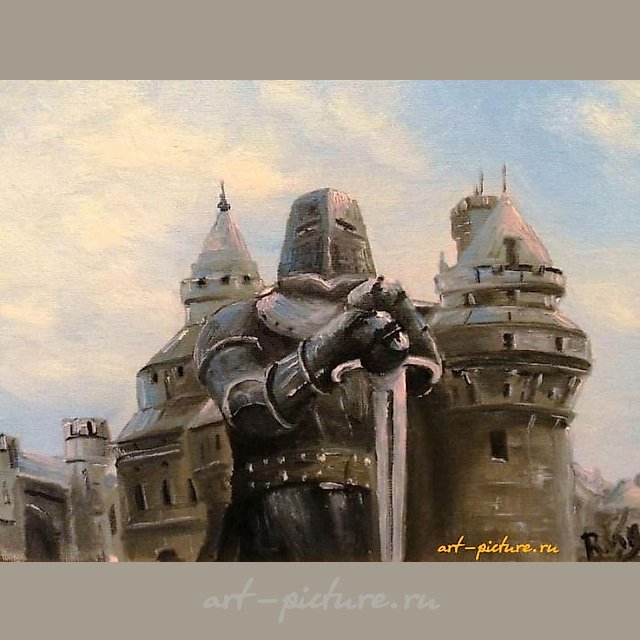 Страж масло, холст на картоне 