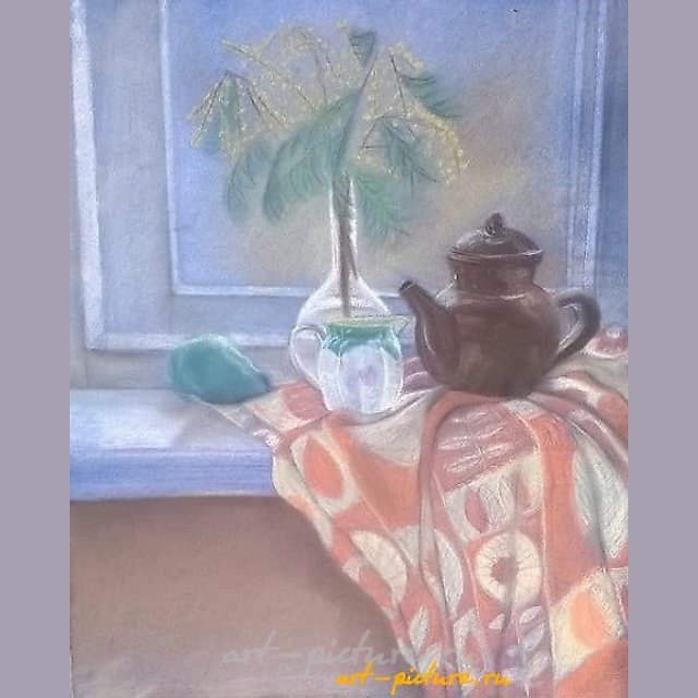Чайный этюд пастель 